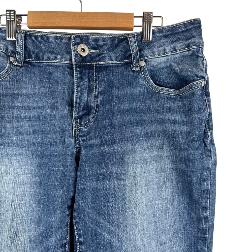 Stetson City Trouser Jeans Women 10 Regular Blue Straight Leg Mid Rise Stretch